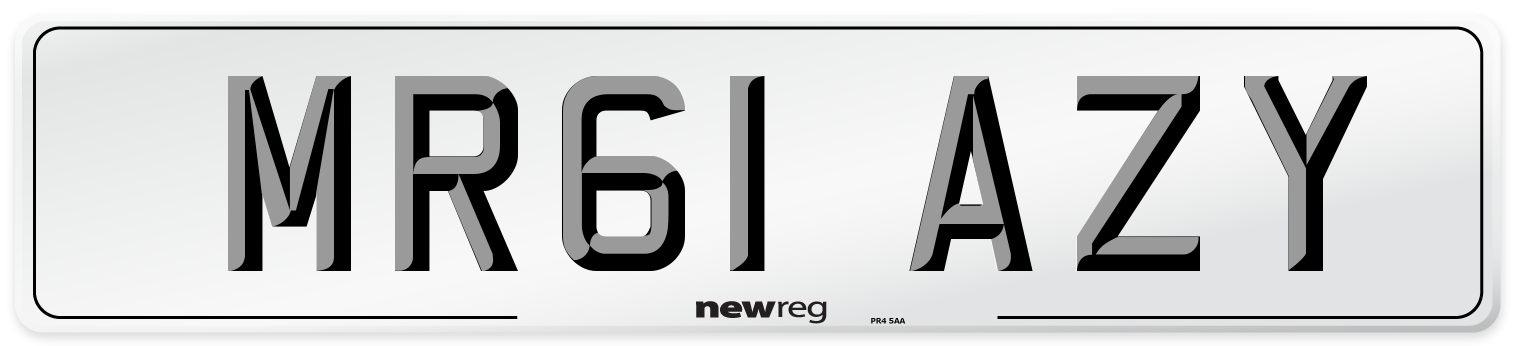MR61 AZY Number Plate from New Reg